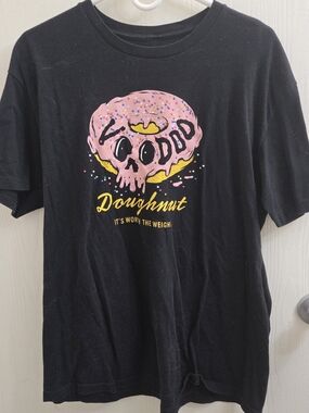 Voodoo Doughnut It's Worth The Weight Black Tee XL